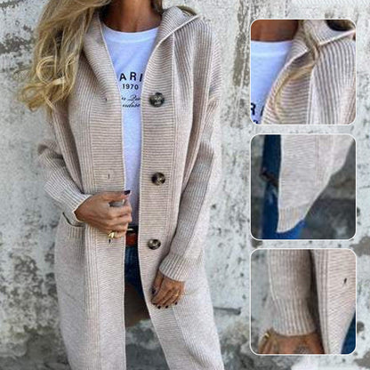 🎉Autumn Hot Sale🎉Button-down cardigan with hood for women