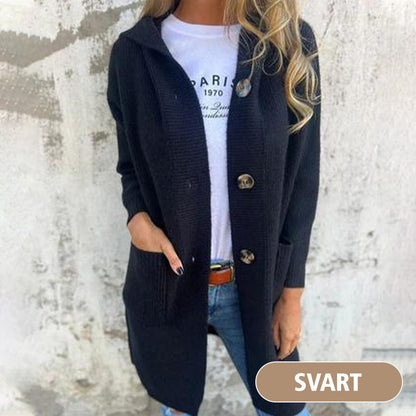 🎉Autumn Hot Sale🎉Button-down cardigan with hood for women