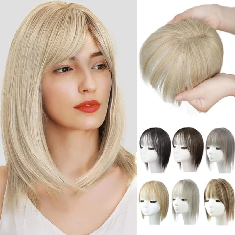 🔥Black Friday Hot Sales🔥Natural Hair Toppers with Bangs for Women🛒