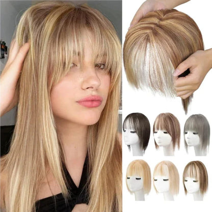 🔥Black Friday Hot Sales🔥Natural Hair Toppers with Bangs for Women🛒