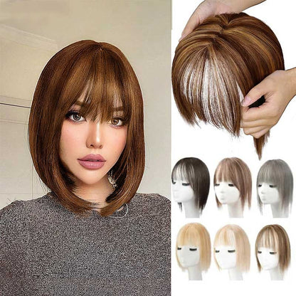 🔥Black Friday Hot Sales🔥Natural Hair Toppers with Bangs for Women🛒