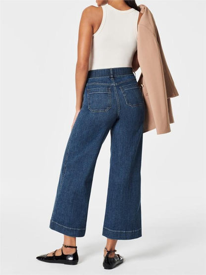 ⭐2024 Best Selling Jeans-49% OFF👖Tummy Control Cropped Wide-Leg Jeans