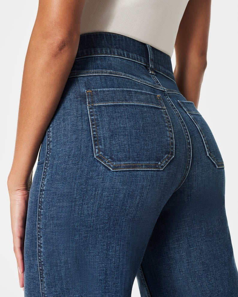 ⭐2024 Best Selling Jeans-49% OFF👖Tummy Control Cropped Wide-Leg Jeans