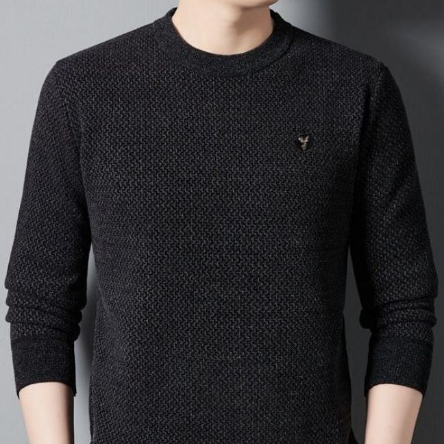 Men's Warm Cozy Lined Crewneck Top - Ideal Gift