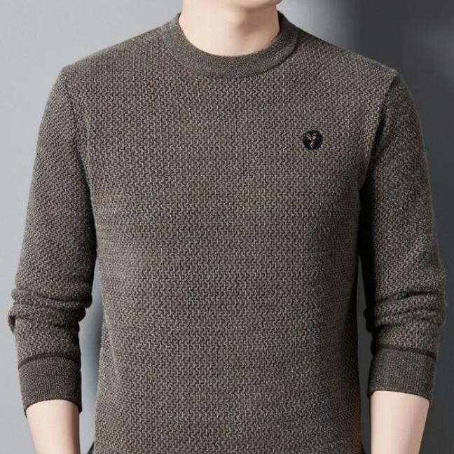 Men's Warm Cozy Lined Crewneck Top - Ideal Gift