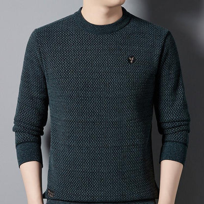 Men's Warm Cozy Lined Crewneck Top - Ideal Gift