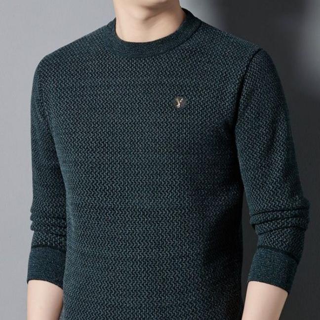 Men's Warm Cozy Lined Crewneck Top - Ideal Gift