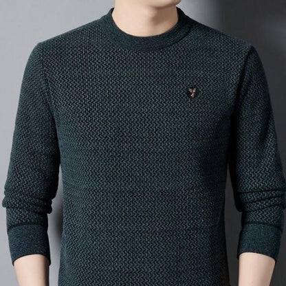 Men's Warm Cozy Lined Crewneck Top - Ideal Gift