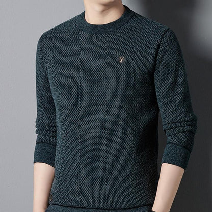 Men's Warm Cozy Lined Crewneck Top - Ideal Gift