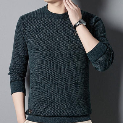 Men's Warm Cozy Lined Crewneck Top - Ideal Gift