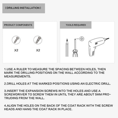 Creative Wall Mounted Coat Rack with Retractable Pegs