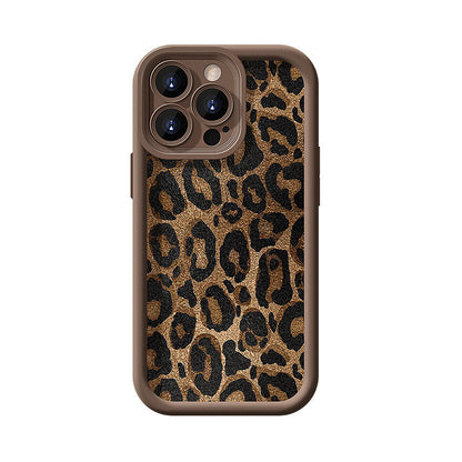 Leopard Print Case for iPhone with Lanyard