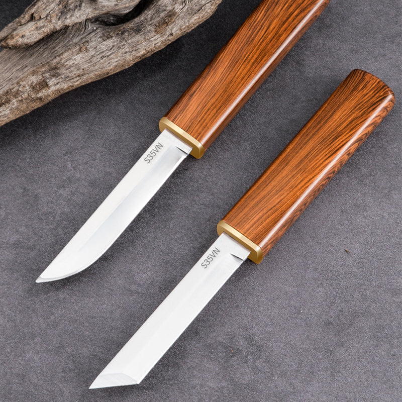 2 in 1 Double Knife Set with Wooden Handle