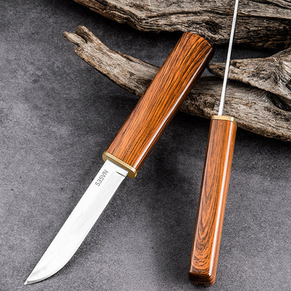 2 in 1 Double Knife Set with Wooden Handle