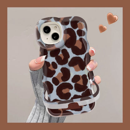 Vintage Leopard Print Phone Case for iPhone