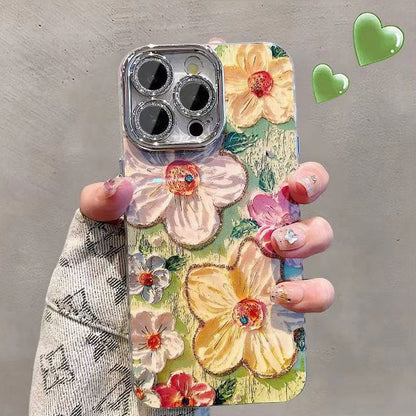 🔥Limited Time 50% OFF🔥Cute Oil Painting Flowers Phone Case Set for iPhone Series