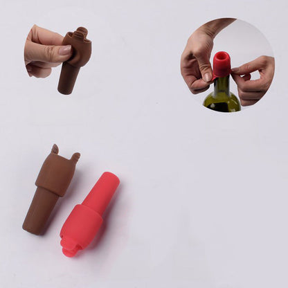 Silicone Wine Sealing Stopper with Handle