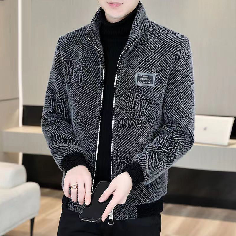 [Best Gift for Him] Men's Fashionable Warm and Casual Stand-up Collar Jacket