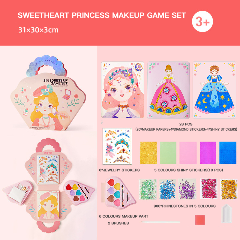 🔥Hot Sale 49% OFF💅Fantasy 3-in-1 Princess Dress Up & Make Up Game Set💝