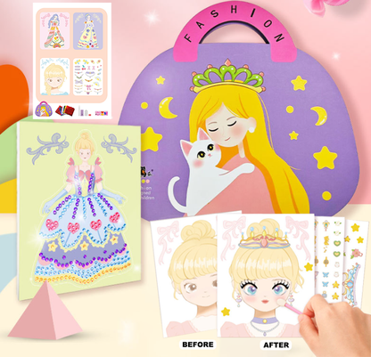 🔥Hot Sale 49% OFF💅Fantasy 3-in-1 Princess Dress Up & Make Up Game Set💝