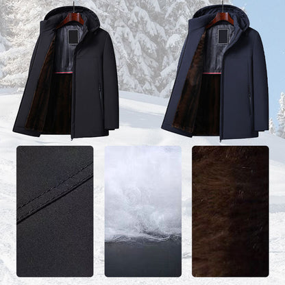 [warm gift] Men’s Thermal Thick Hooded Parka Coat