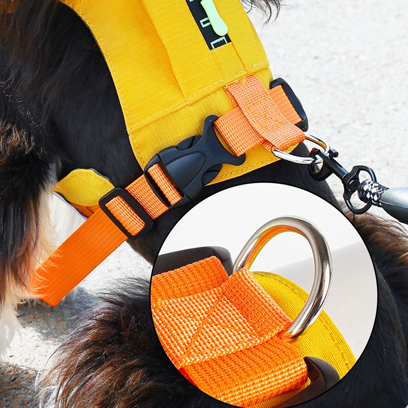 Waterproof Reflective Vest Harness with Zipper Pocket and D-ring for Dogs