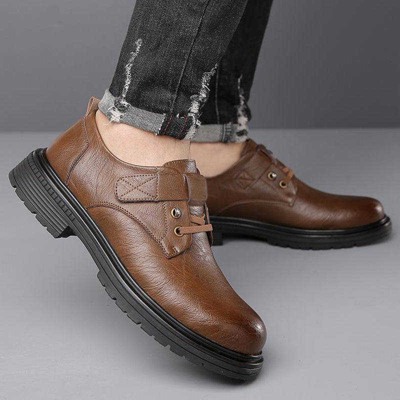 Men's Breathable Retro PU Leather Soft Sole Shoes