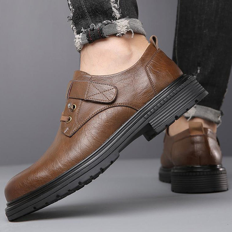 Men's Breathable Retro PU Leather Soft Sole Shoes