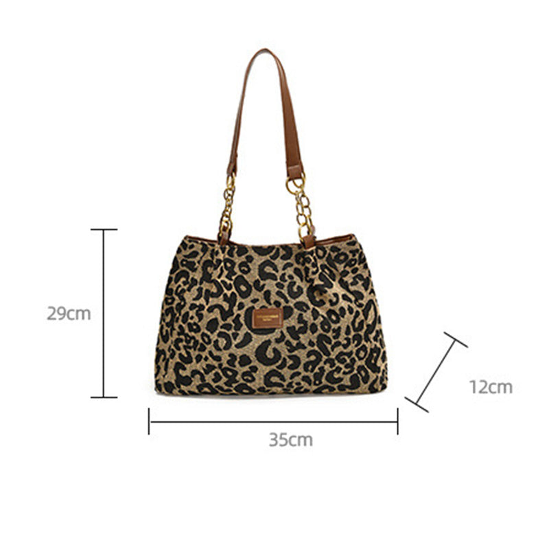 🔥Limited Time 50% OFF🔥Large Capacity Tote Bag with Leopard Print