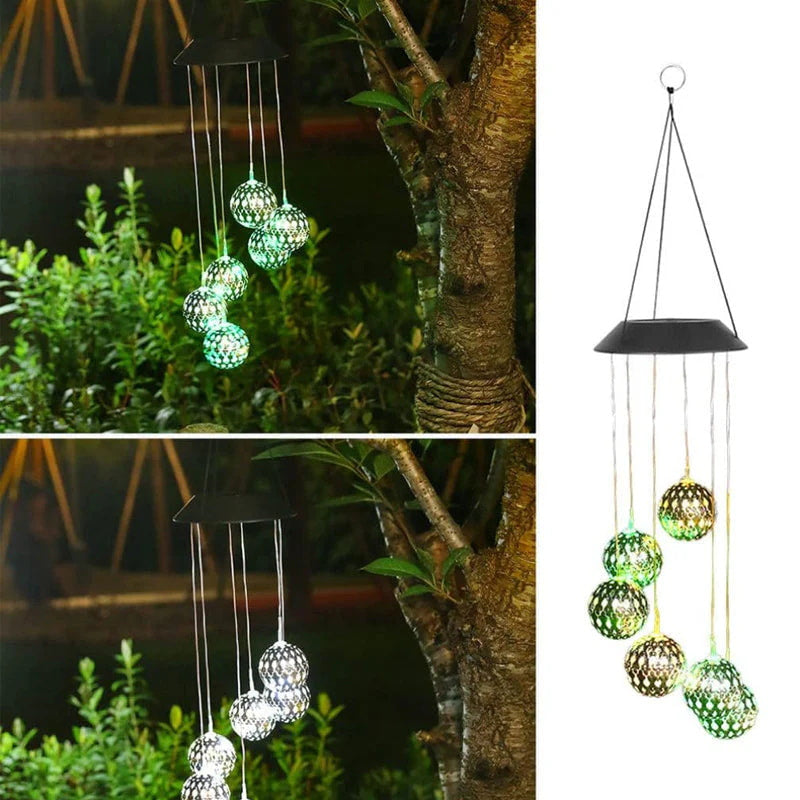 Outdoor Solar Wind Chimes Light