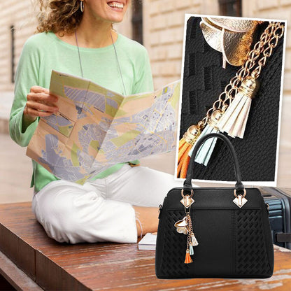 Women’s Elegant Handbag with Tassel Pendant