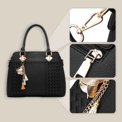 Women’s Elegant Handbag with Tassel Pendant
