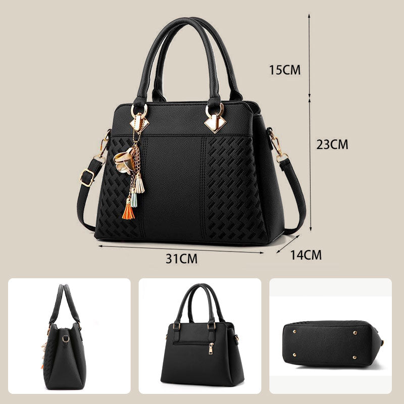 Women’s Elegant Handbag with Tassel Pendant