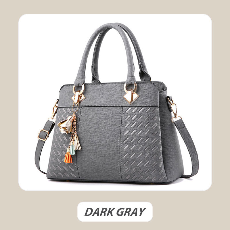 Women’s Elegant Handbag with Tassel Pendant