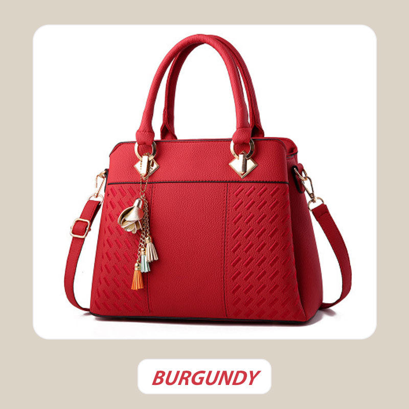 Women’s Elegant Handbag with Tassel Pendant