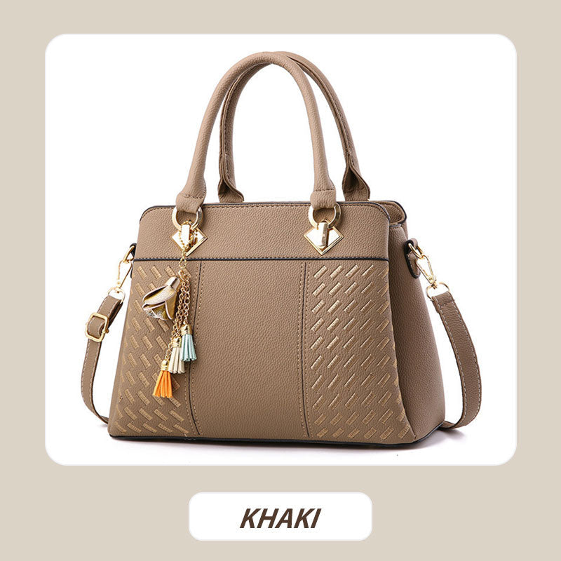 Women’s Elegant Handbag with Tassel Pendant