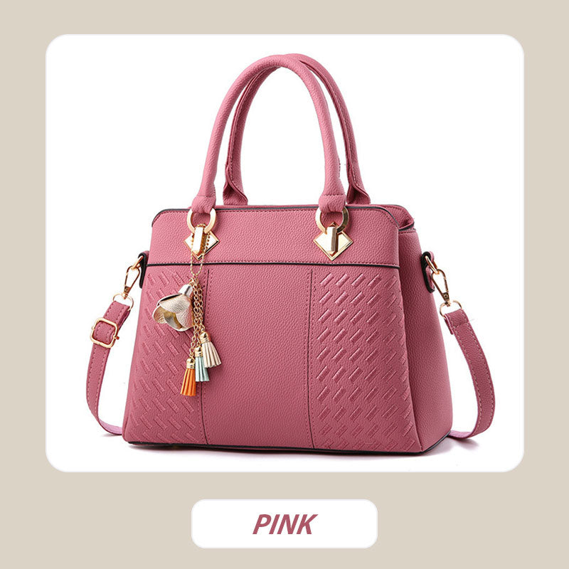 Women’s Elegant Handbag with Tassel Pendant