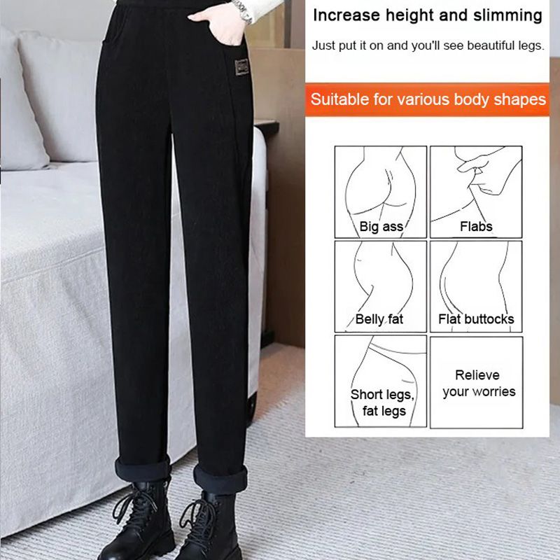 Women's High-waist Warm Faux Fleece-lined Pants