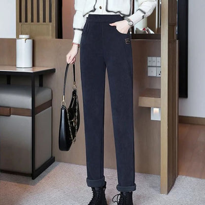 Women's High-waist Warm Faux Fleece-lined Pants