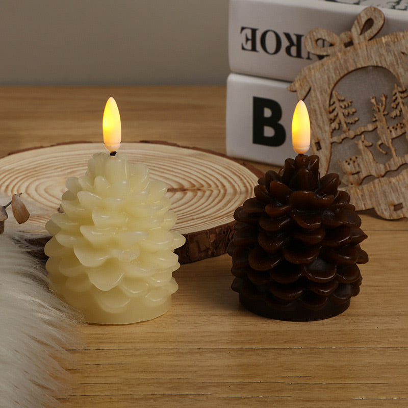 🎅Christmas promotion 49% OFF🎄Flameless LED Pine Cone Candles for Holiday Decor