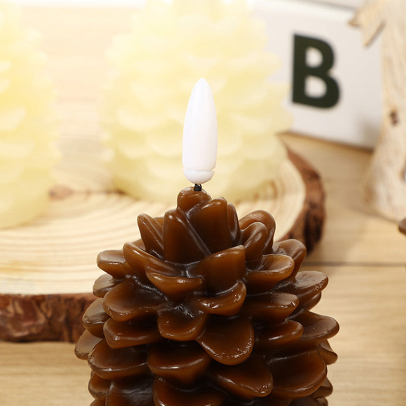 🎅Christmas promotion 49% OFF🎄Flameless LED Pine Cone Candles for Holiday Decor