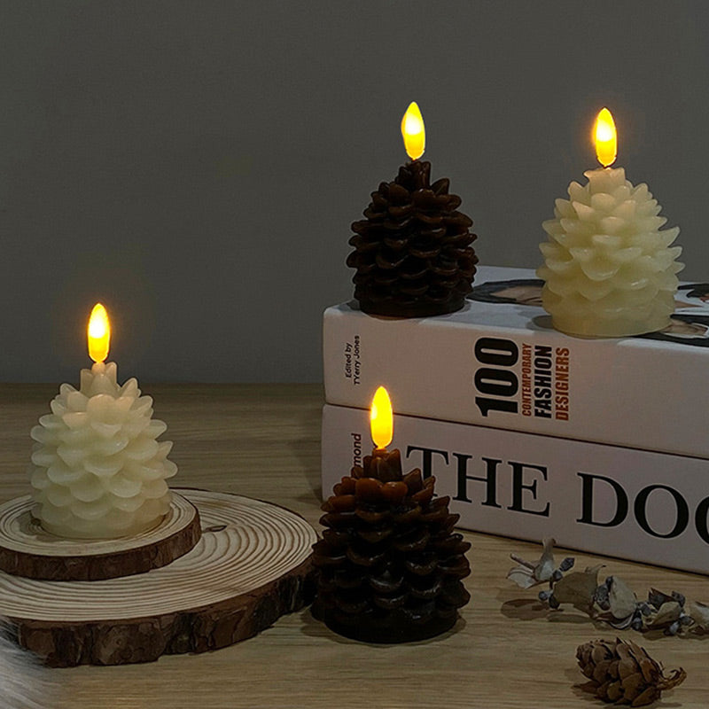 🎅Christmas promotion 49% OFF🎄Flameless LED Pine Cone Candles for Holiday Decor