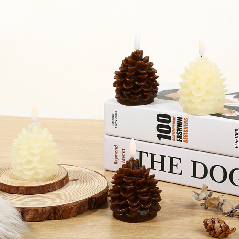 🎅Christmas promotion 49% OFF🎄Flameless LED Pine Cone Candles for Holiday Decor