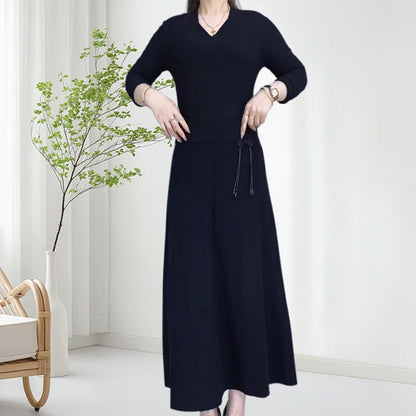 Women’s Elastic High Waisted Thick Long Skirt