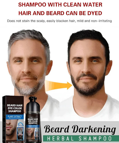 [Easy Dye] Beard Hair Dye Color Shampoo