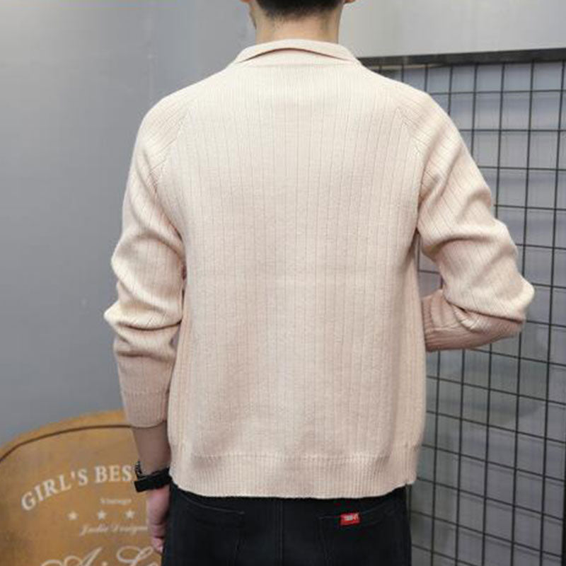 Men's Casual Lapel Knitted Cardigan