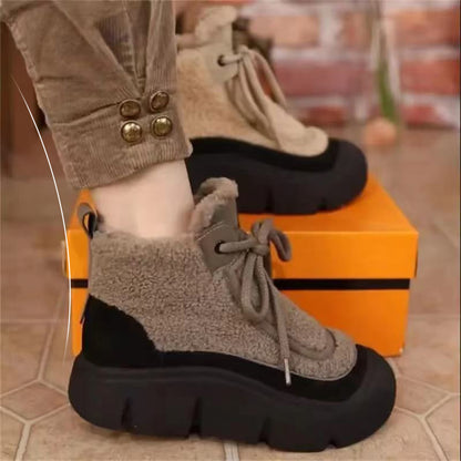 Women’s Cozy Plush Platform Ankle Boots