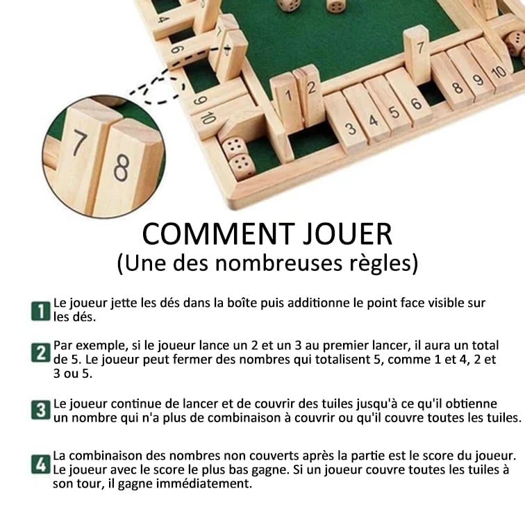【💥Final 3-hour Preferential Deal 💥】🎉FUN FAMILY GAMES - Shut The Box Board Game