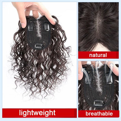 Elegant Curly Hairpiece - Cover Gray Hair/ Increase Hair Volume