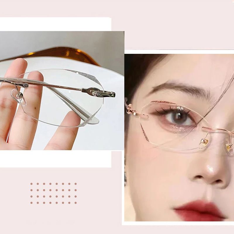 🔥New Arrival -49% OFF🔥Pousbo® Fashionable Anti-blue Light Rimless Reading Glasses